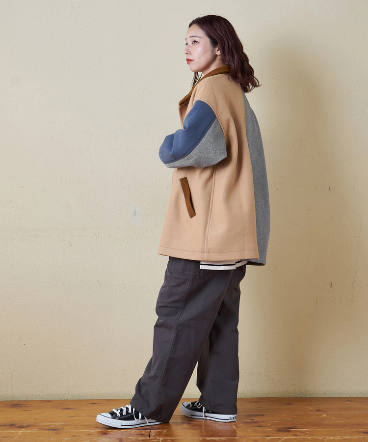 CUBE SUGAR(キューブシュガー) |【秋冬新作】ウールフィール スタンドカラー ジャケット