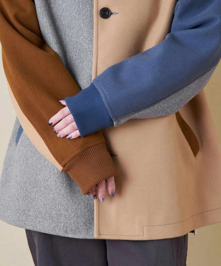 CUBE SUGAR(キューブシュガー) |【秋冬新作】ウールフィール スタンドカラー ジャケット