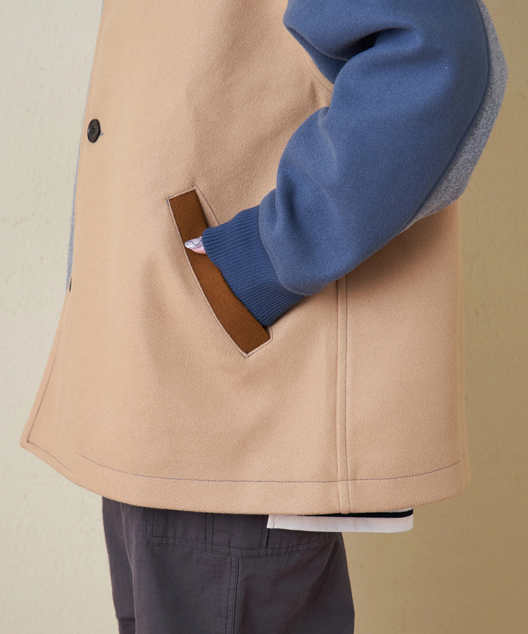 CUBE SUGAR(キューブシュガー) |【秋冬新作】ウールフィール スタンドカラー ジャケット