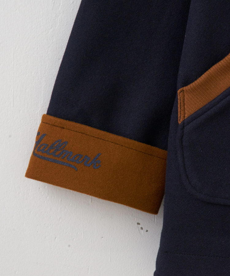 CUBE SUGAR(キューブシュガー) |【秋冬新作】ウールフィール 配色 ノーカラー ジャケット