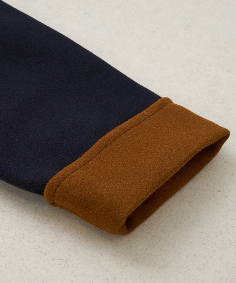 CUBE SUGAR(キューブシュガー) |【秋冬新作】ウールフィール 配色 ノーカラー ジャケット