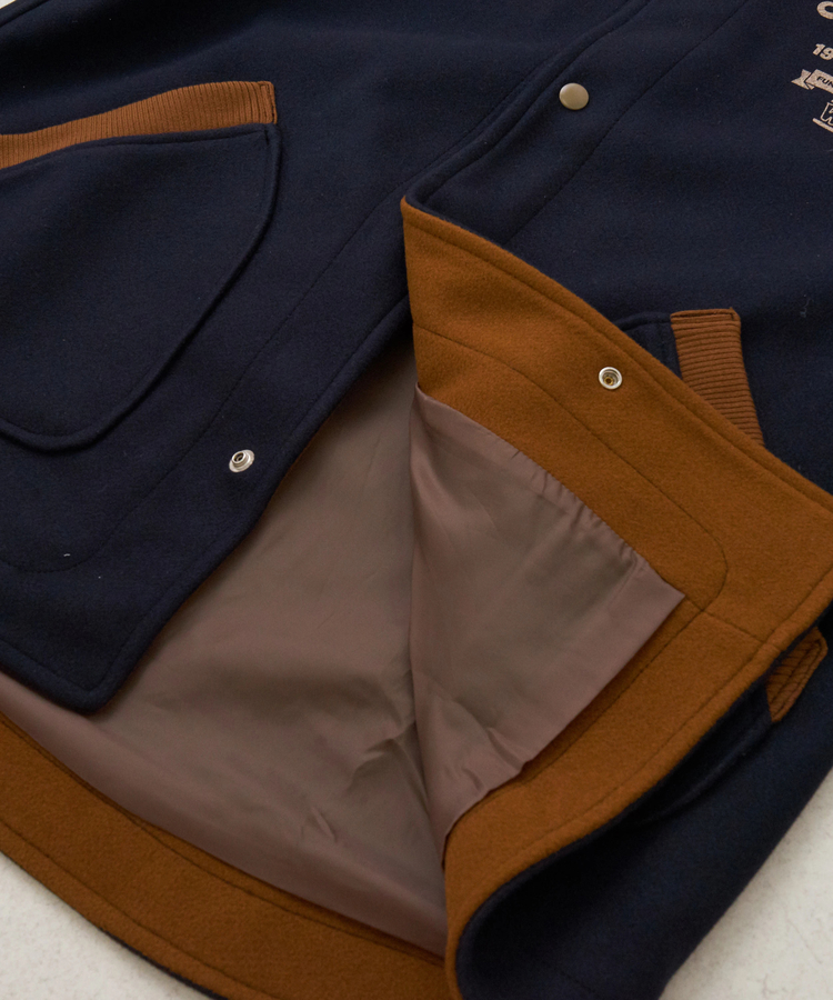 CUBE SUGAR(キューブシュガー) |【秋冬新作】ウールフィール 配色 ノーカラー ジャケット