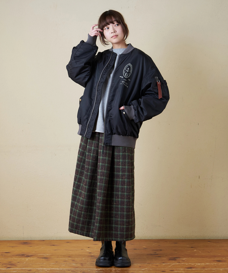 CUBE SUGAR(キューブシュガー) |【10/21販売】【秋新作】中綿 ナイロン ワッペン 刺繍 MA-1