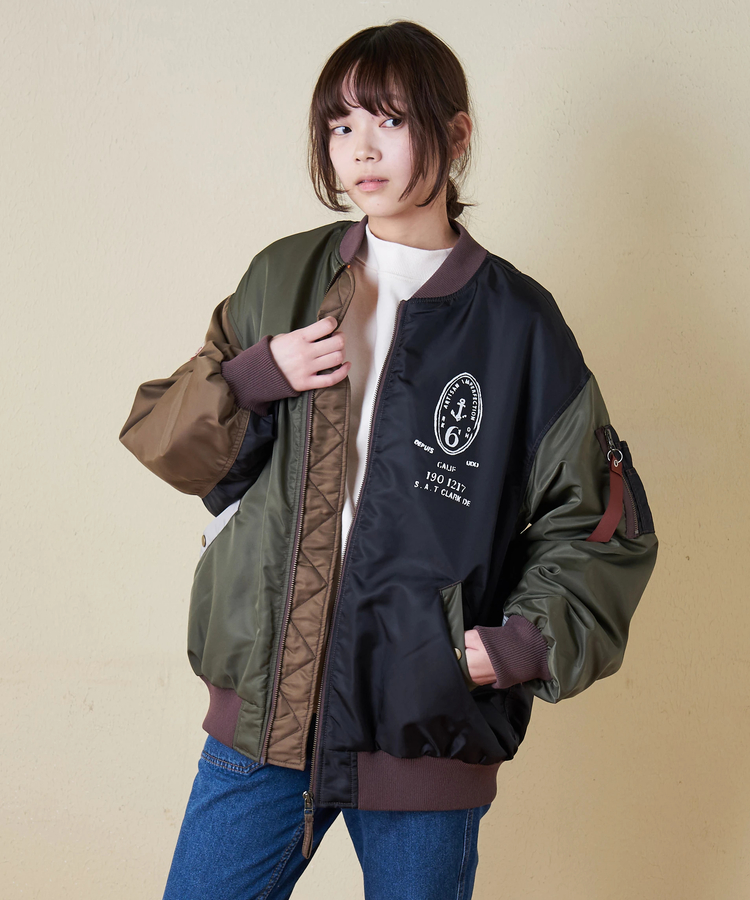 CUBE SUGAR(キューブシュガー) |【10/21販売】【秋新作】中綿 ナイロン ワッペン 刺繍 MA-1