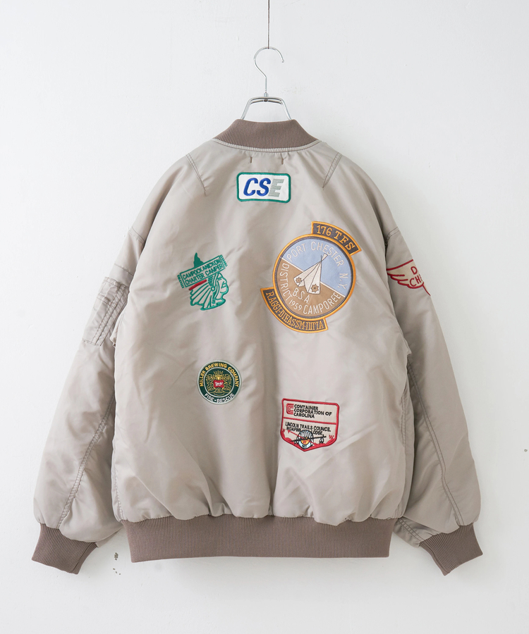 CUBE SUGAR(キューブシュガー) |【10/21販売】【秋新作】中綿 ナイロン ワッペン 刺繍 MA-1