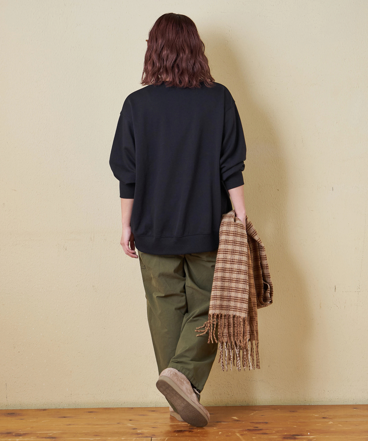 CUBE SUGAR(キューブシュガー) |【秋冬新作】TC裏毛 プリント × 刺繍 プルオーバー スウェット