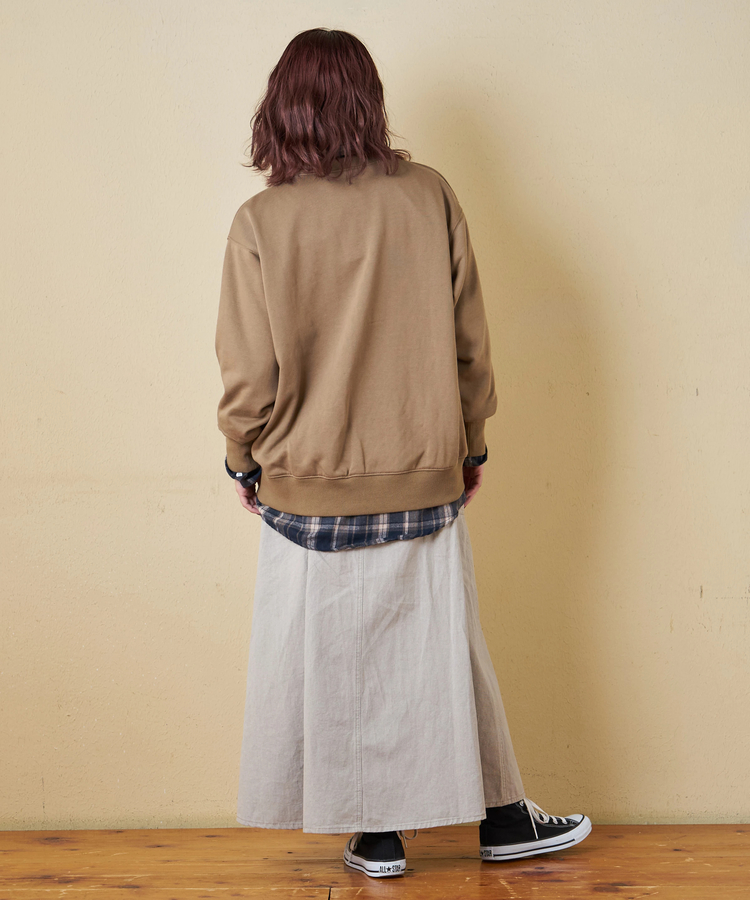 CUBE SUGAR(キューブシュガー) |【秋冬新作】TC裏毛 プリント × 刺繍 プルオーバー スウェット