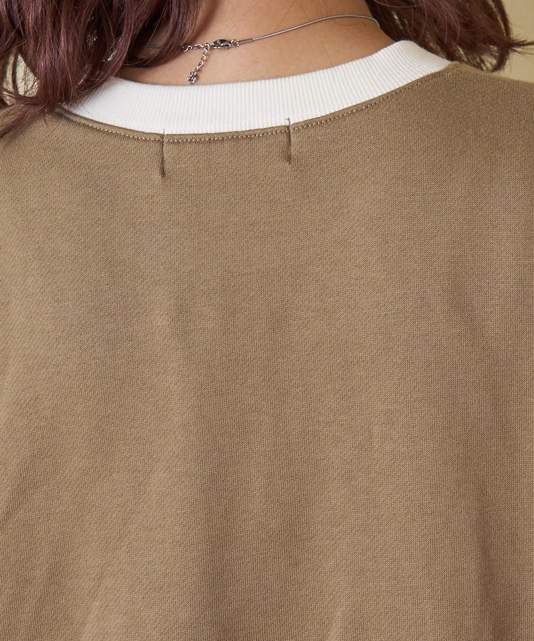 CUBE SUGAR(キューブシュガー) |【秋冬新作】TC裏毛 プリント × 刺繍 プルオーバー スウェット