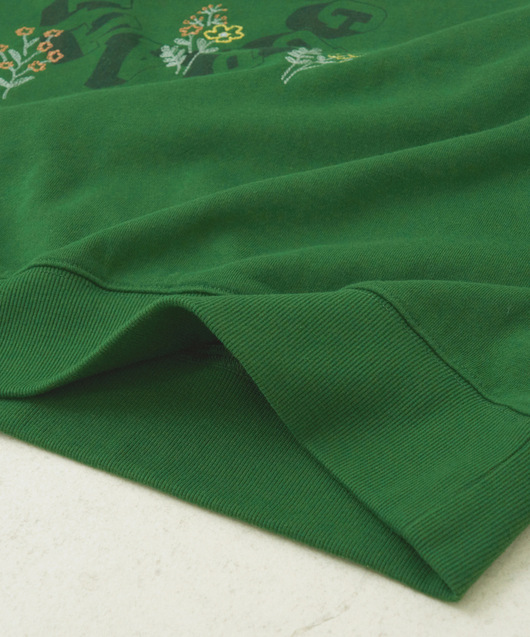 CUBE SUGAR(キューブシュガー) |【秋冬新作】TC裏毛 プリント × 刺繍 プルオーバー スウェット