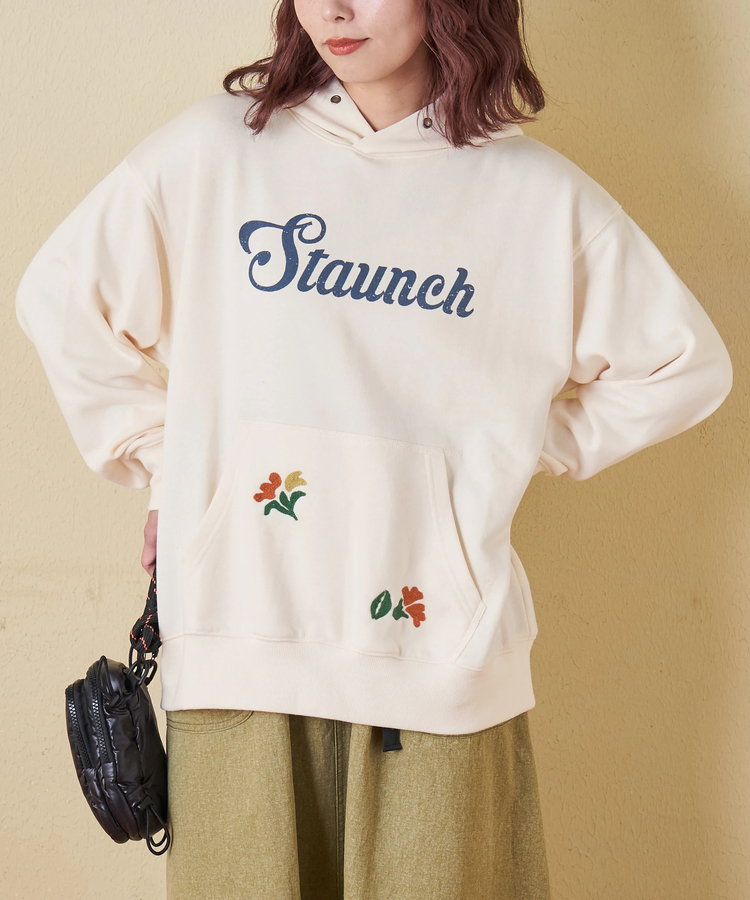 CUBE SUGAR(キューブシュガー) |【秋冬新作】TC裏毛 プリント × 刺繍 スウェット プルオーバー パーカー