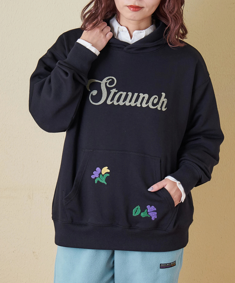 CUBE SUGAR(キューブシュガー) |【秋冬新作】TC裏毛 プリント × 刺繍 スウェット プルオーバー パーカー