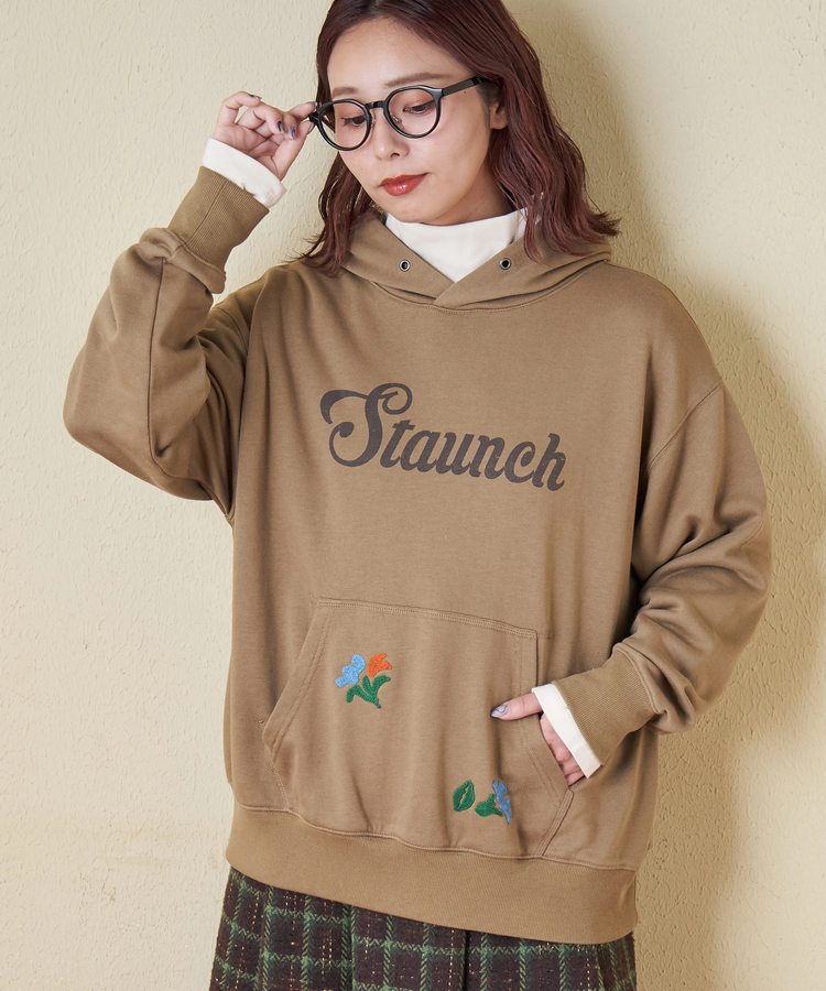 CUBE SUGAR(キューブシュガー) |【秋冬新作】TC裏毛 プリント × 刺繍 スウェット プルオーバー パーカー