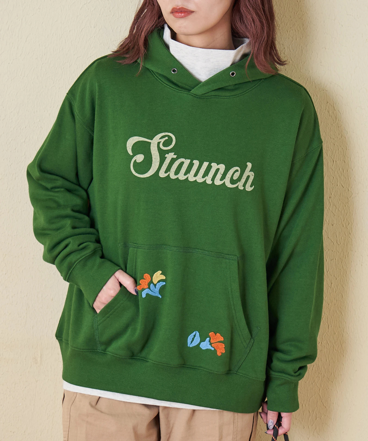 CUBE SUGAR(キューブシュガー) |【秋冬新作】TC裏毛 プリント × 刺繍 スウェット プルオーバー パーカー