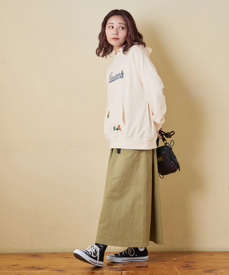 CUBE SUGAR(キューブシュガー) |【秋冬新作】TC裏毛 プリント × 刺繍 スウェット プルオーバー パーカー