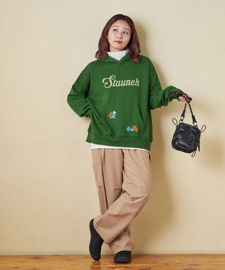 CUBE SUGAR(キューブシュガー) |【秋冬新作】TC裏毛 プリント × 刺繍 スウェット プルオーバー パーカー