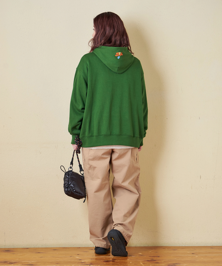 CUBE SUGAR(キューブシュガー) |【秋冬新作】TC裏毛 プリント × 刺繍 スウェット プルオーバー パーカー