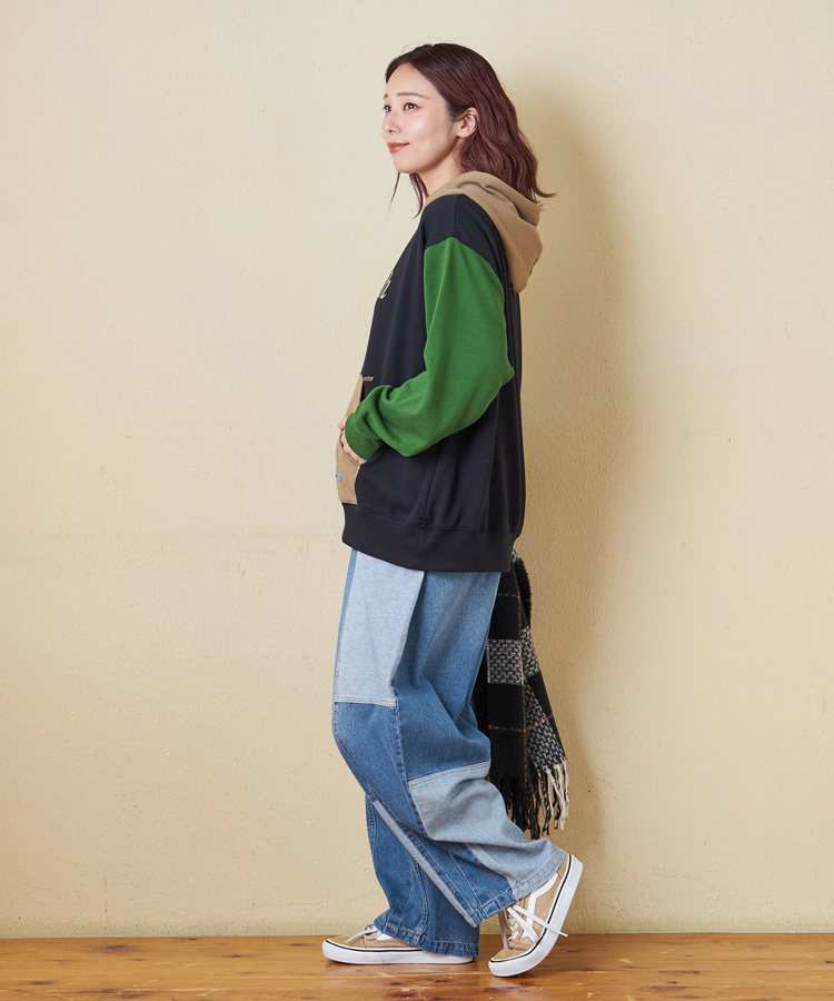 CUBE SUGAR(キューブシュガー) |【秋冬新作】TC裏毛 プリント × 刺繍 スウェット プルオーバー パーカー