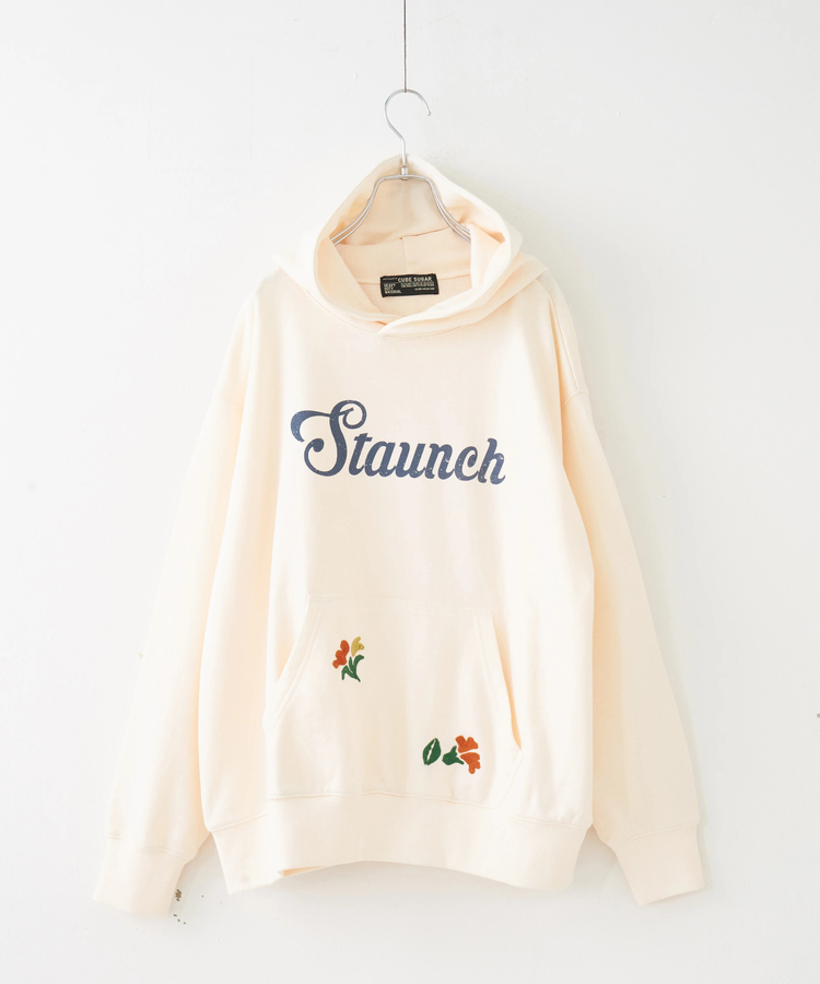 CUBE SUGAR(キューブシュガー) |【秋冬新作】TC裏毛 プリント × 刺繍 スウェット プルオーバー パーカー