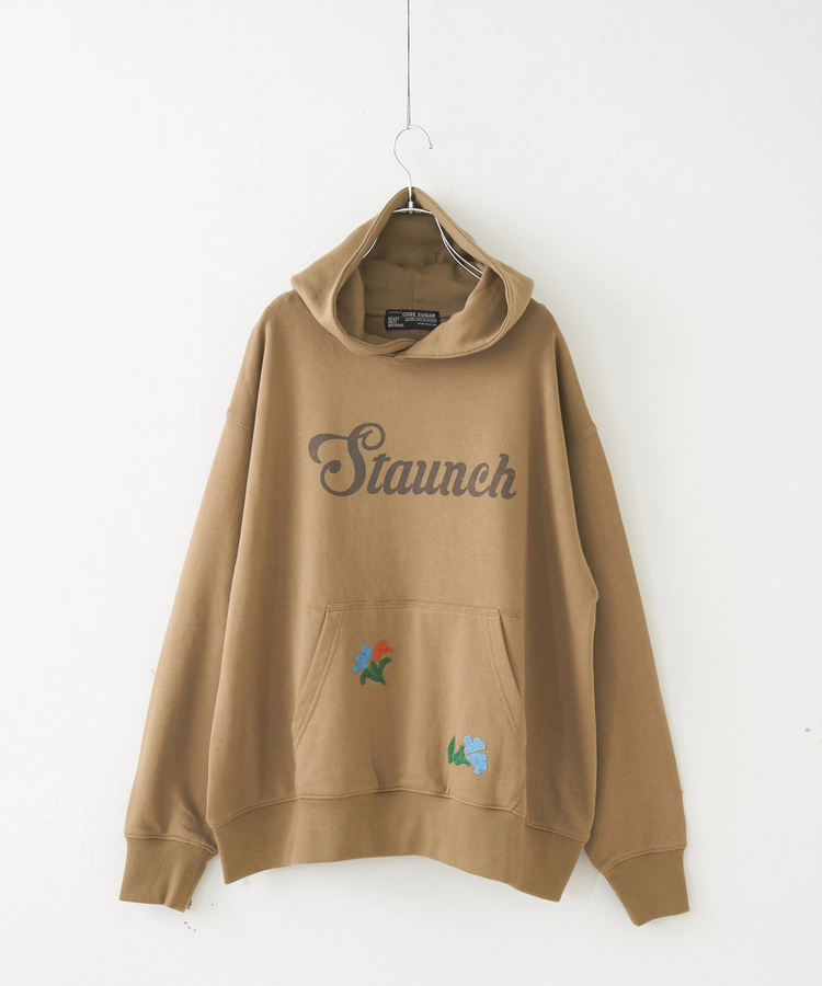 CUBE SUGAR(キューブシュガー) |【秋冬新作】TC裏毛 プリント × 刺繍 スウェット プルオーバー パーカー