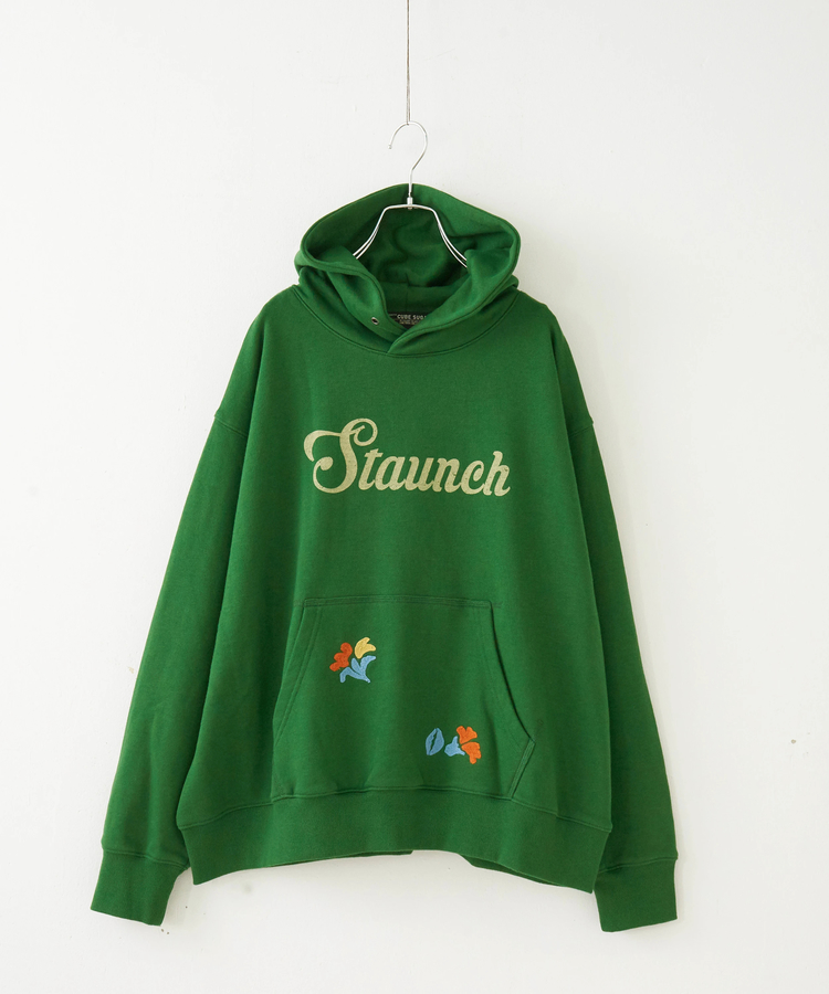 CUBE SUGAR(キューブシュガー) |【秋冬新作】TC裏毛 プリント × 刺繍 スウェット プルオーバー パーカー