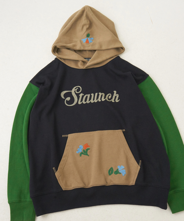 CUBE SUGAR(キューブシュガー) |【秋冬新作】TC裏毛 プリント × 刺繍 スウェット プルオーバー パーカー