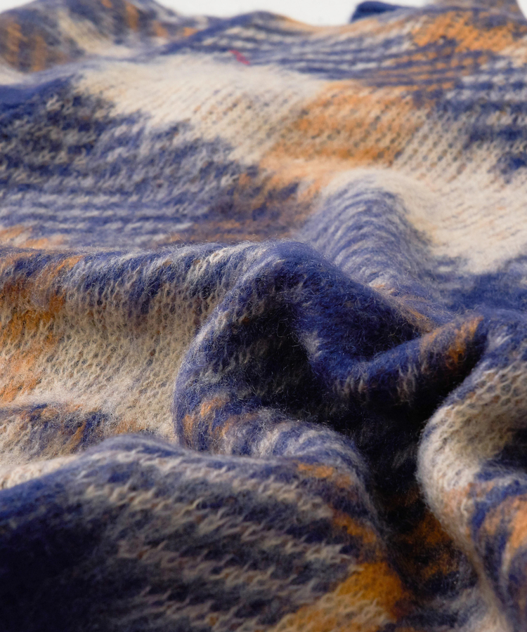 CUBE SUGAR(キューブシュガー) |【秋冬新作】モヘアタッチ ニット ジャガード チェック柄 プルオーバー