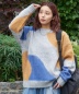 【秋冬新作】モヘアタッチ ニット ジャガード マーブル柄 プルオーバー