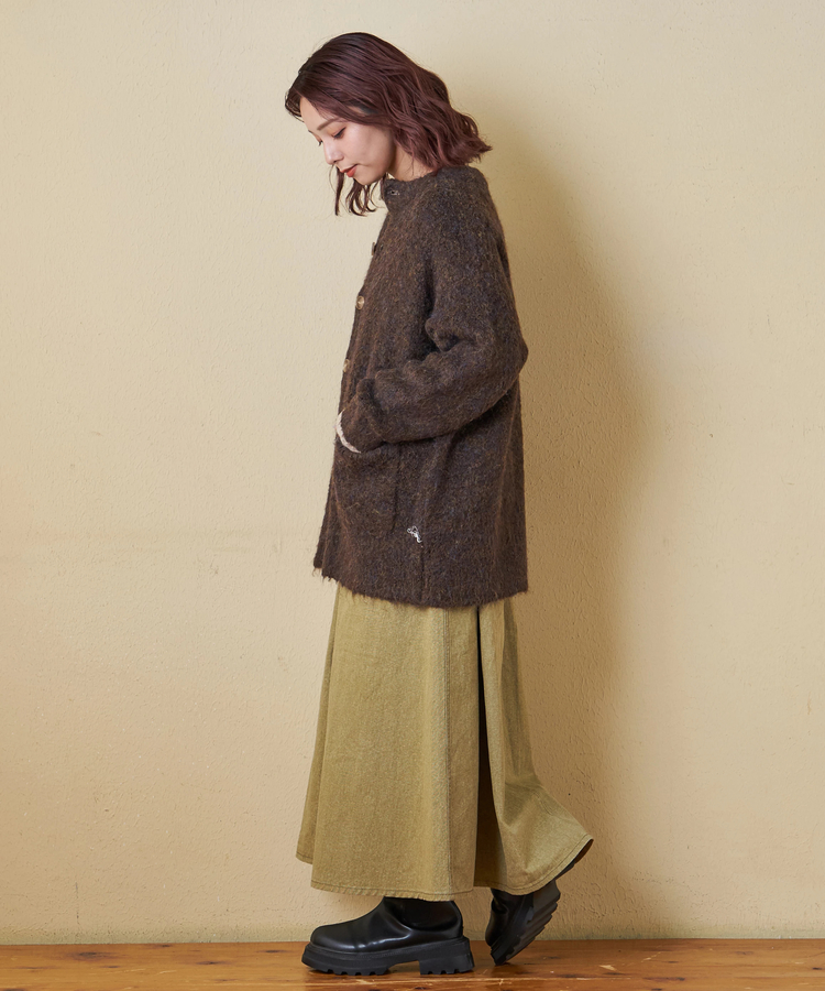 CUBE SUGAR(キューブシュガー) |【秋冬新作】1/4.6ループヤーン ニット クルーネック カーディガン