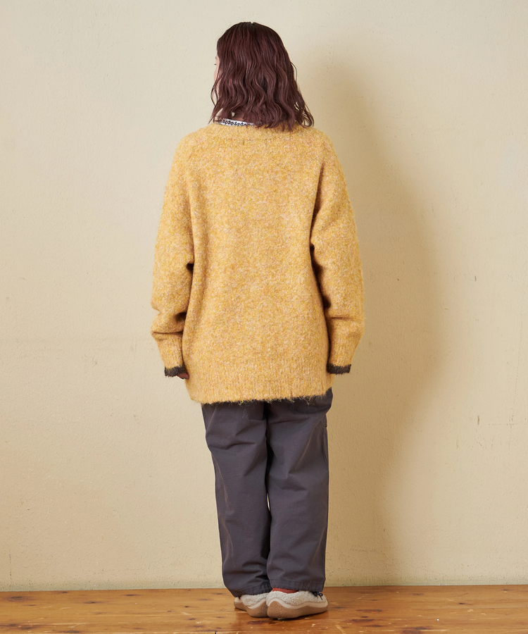 CUBE SUGAR(キューブシュガー) |【秋冬新作】1/4.6ループヤーン ニット クルーネック カーディガン