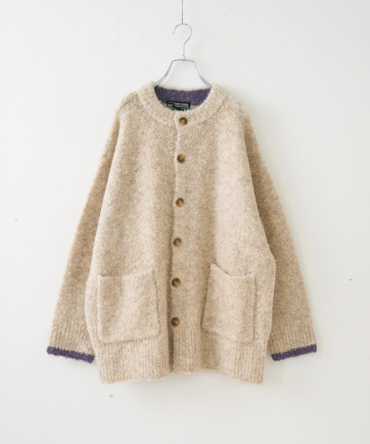 CUBE SUGAR(キューブシュガー) |【秋冬新作】1/4.6ループヤーン ニット クルーネック カーディガン
