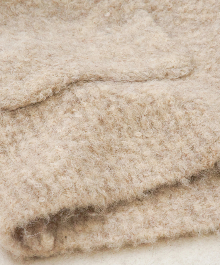 CUBE SUGAR(キューブシュガー) |【秋冬新作】1/4.6ループヤーン ニット クルーネック カーディガン