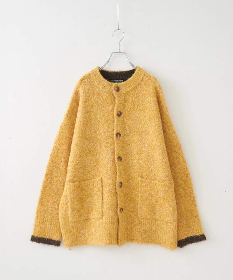 CUBE SUGAR(キューブシュガー) |【秋冬新作】1/4.6ループヤーン ニット クルーネック カーディガン