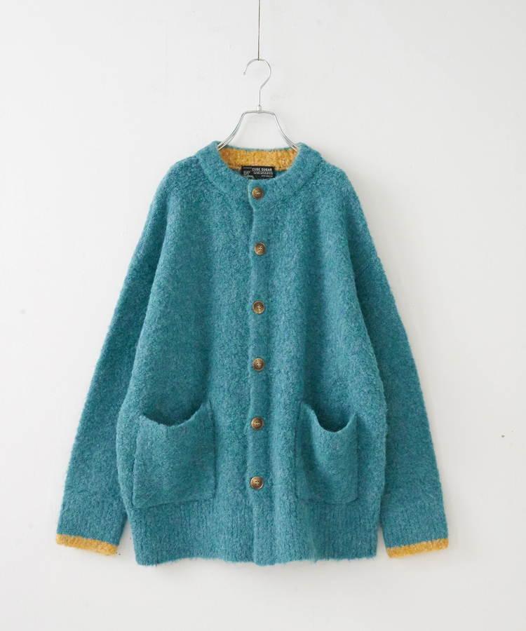 CUBE SUGAR(キューブシュガー) |【秋冬新作】1/4.6ループヤーン ニット クルーネック カーディガン