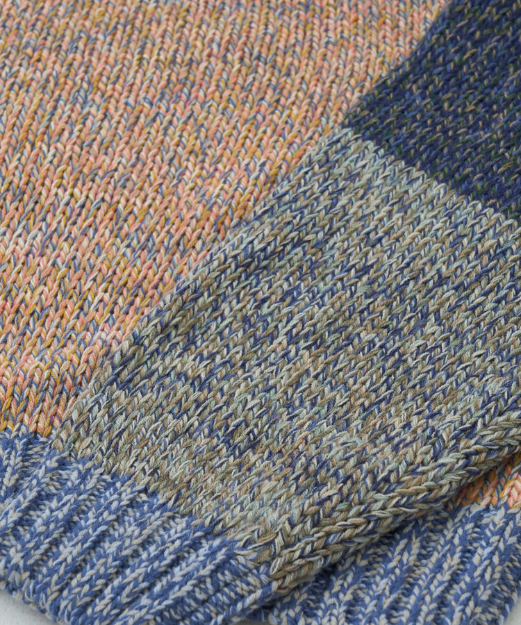 CUBE SUGAR(キューブシュガー) |【秋冬新作】バルキー Ac8本 ミックス ニット 配色 切替 プルオーバー