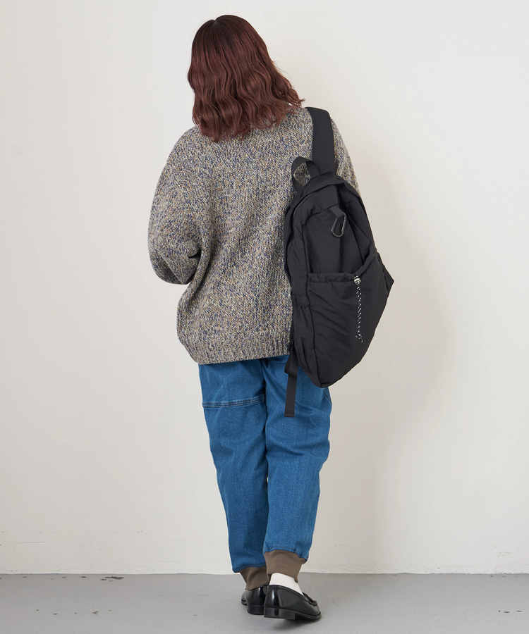 CUBE SUGAR(キューブシュガー) |【秋冬新作】バルキー Ac8本 ミックス ニット ライン入り タートルネック プルオーバー