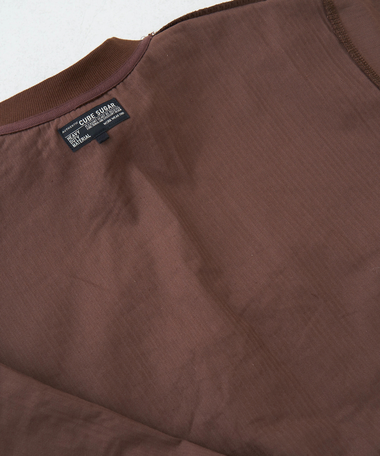 CUBE SUGAR(キューブシュガー) |【秋冬新作】6W コーデュロイ ロゴプリント ハーフジップ プルオーバー
