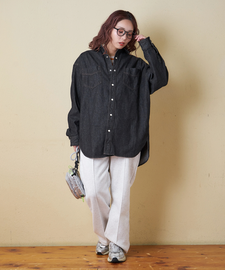 CUBE SUGAR(キューブシュガー) |【秋冬新作】8オンス デニム ビッグ レギュラー シャツ