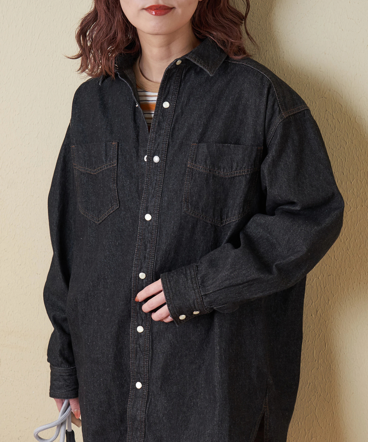 CUBE SUGAR(キューブシュガー) |【秋冬新作】8オンス デニム ビッグ レギュラー シャツ