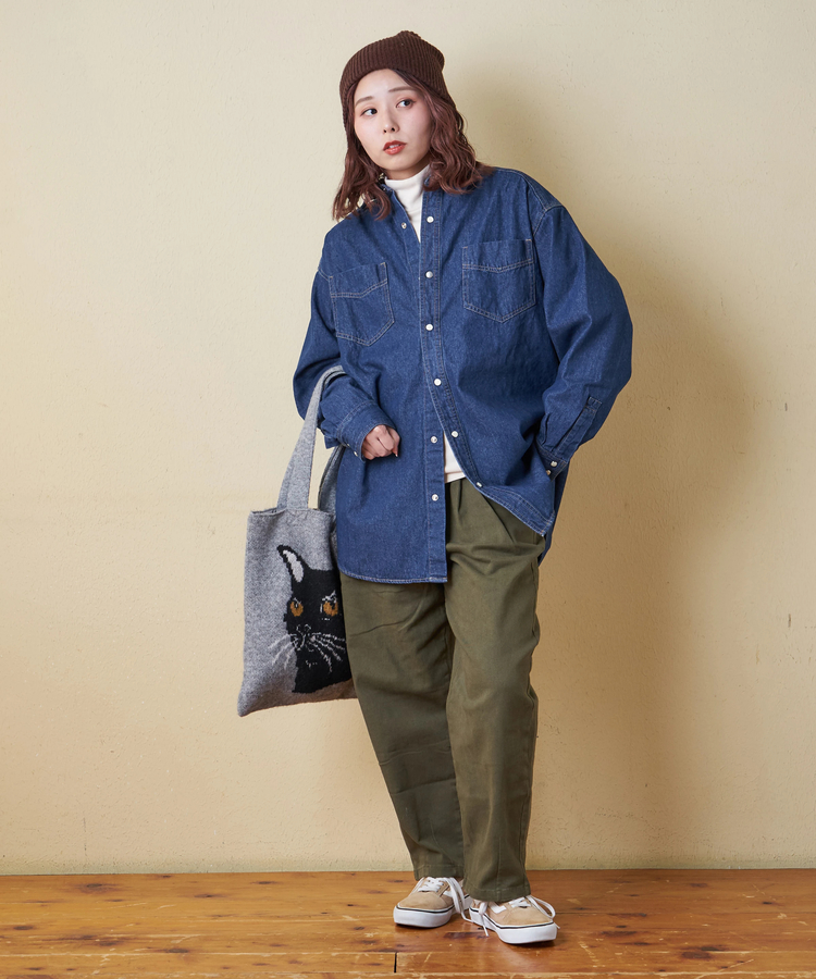 CUBE SUGAR(キューブシュガー) |【秋冬新作】8オンス デニム ビッグ レギュラー シャツ