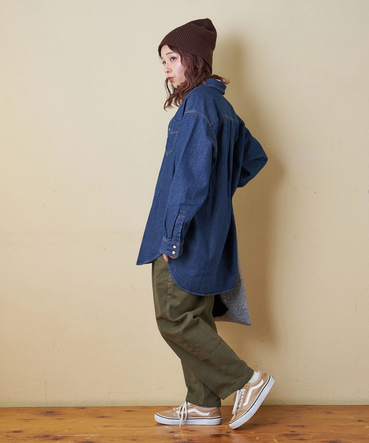 CUBE SUGAR(キューブシュガー) |【秋冬新作】8オンス デニム ビッグ レギュラー シャツ