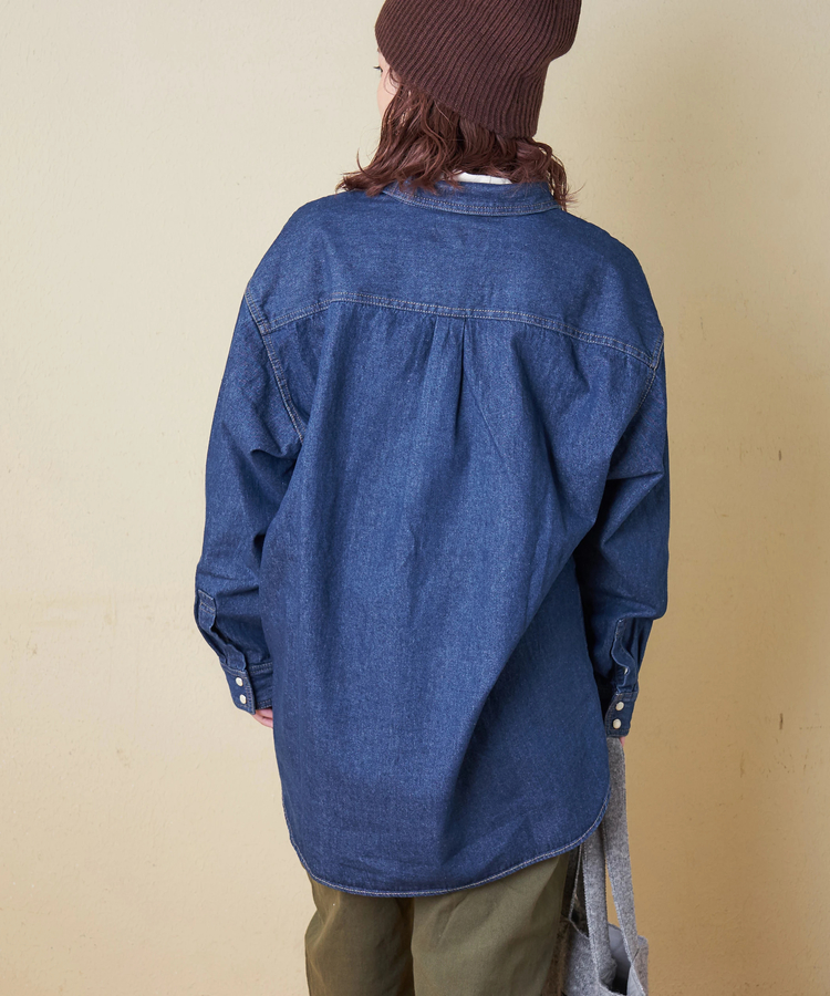 CUBE SUGAR(キューブシュガー) |【秋冬新作】8オンス デニム ビッグ レギュラー シャツ
