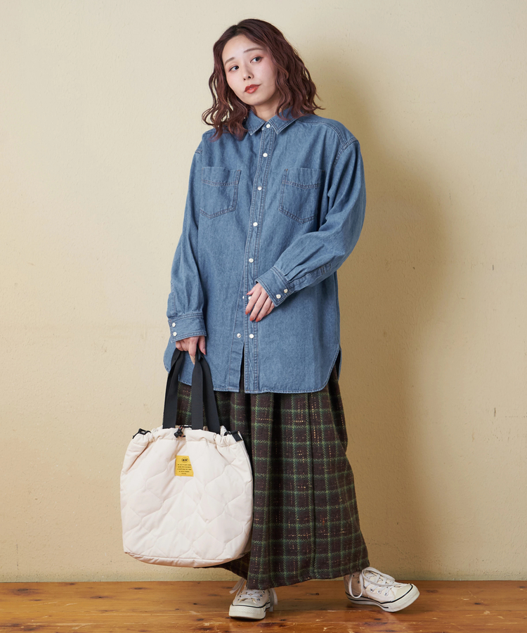 CUBE SUGAR(キューブシュガー) |【秋冬新作】8オンス デニム ビッグ レギュラー シャツ