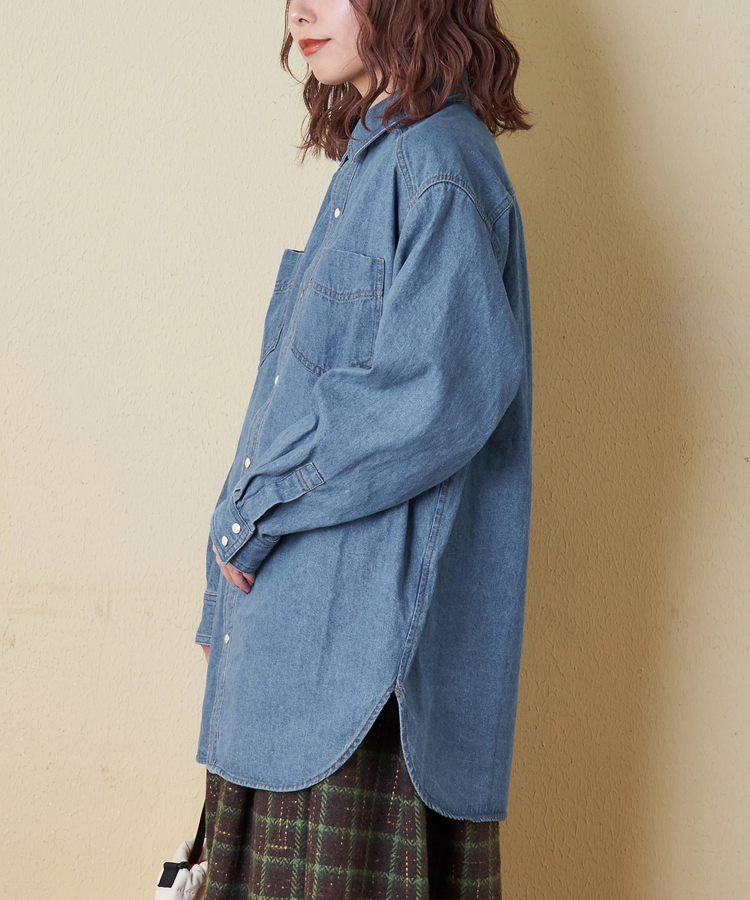 CUBE SUGAR(キューブシュガー) |【秋冬新作】8オンス デニム ビッグ レギュラー シャツ
