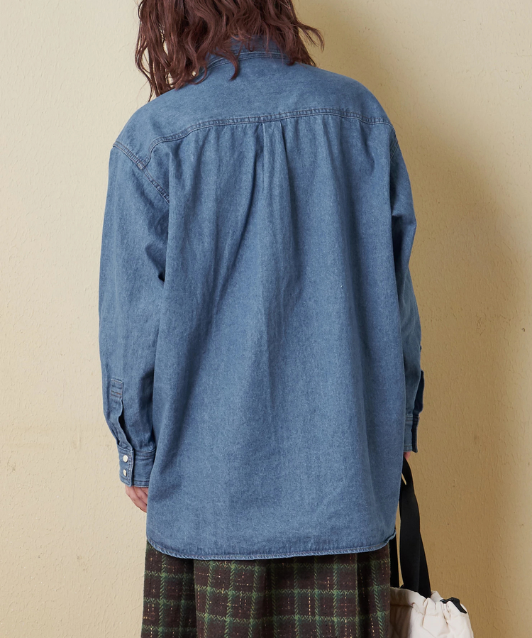 CUBE SUGAR(キューブシュガー) |【秋冬新作】8オンス デニム ビッグ レギュラー シャツ