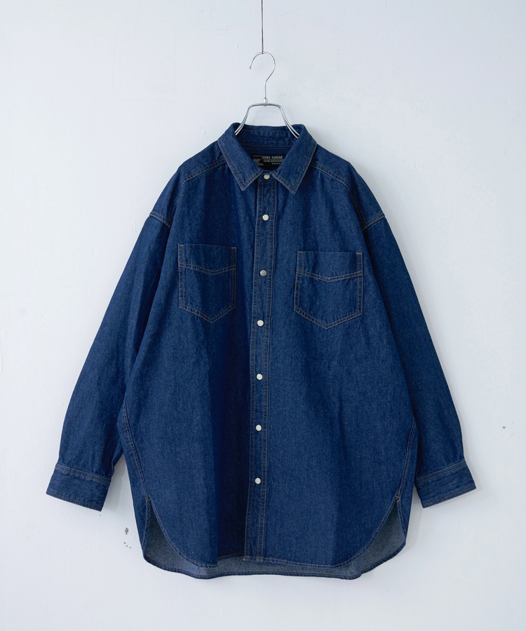 CUBE SUGAR(キューブシュガー) |【秋冬新作】8オンス デニム ビッグ レギュラー シャツ