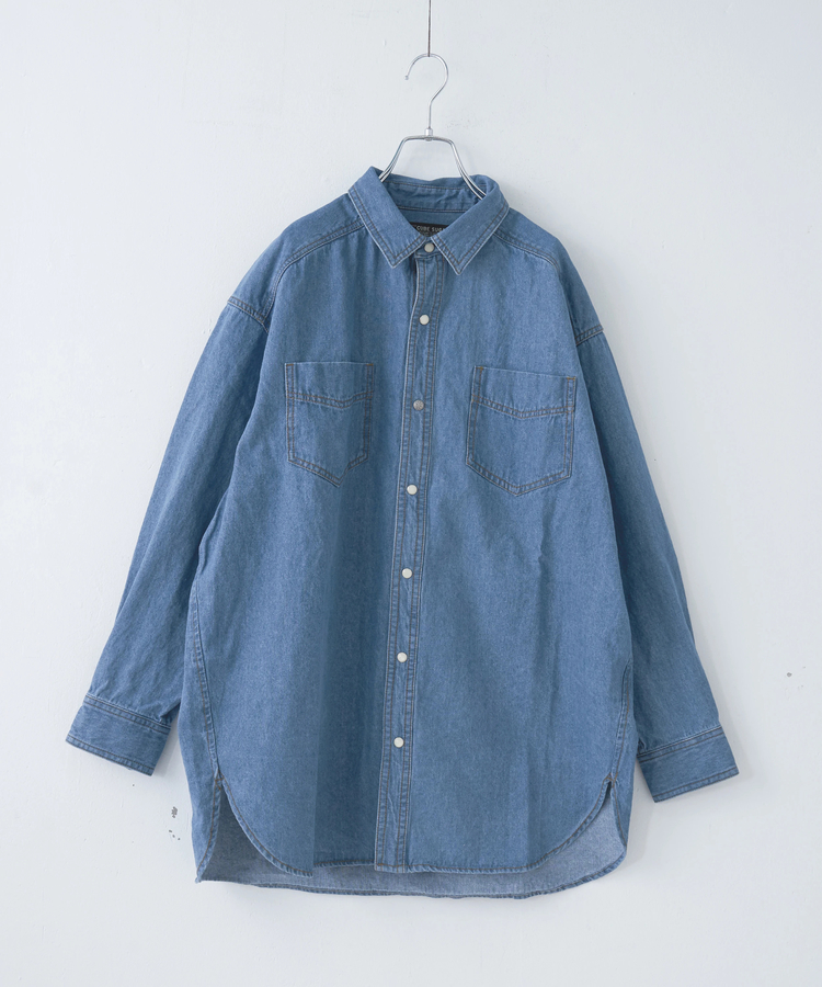 CUBE SUGAR(キューブシュガー) |【秋冬新作】8オンス デニム ビッグ レギュラー シャツ