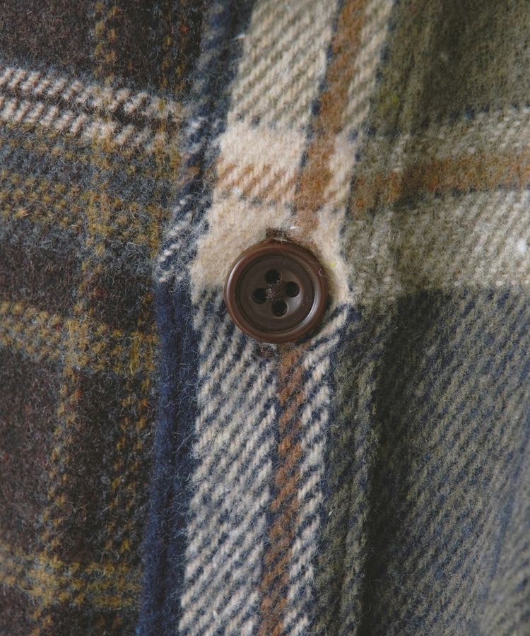 CUBE SUGAR(キューブシュガー) |【秋冬新作】ネル チェック 切替 ビッグシャツ