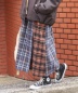 【秋冬新作】ネルチェック ラップ風 スカート