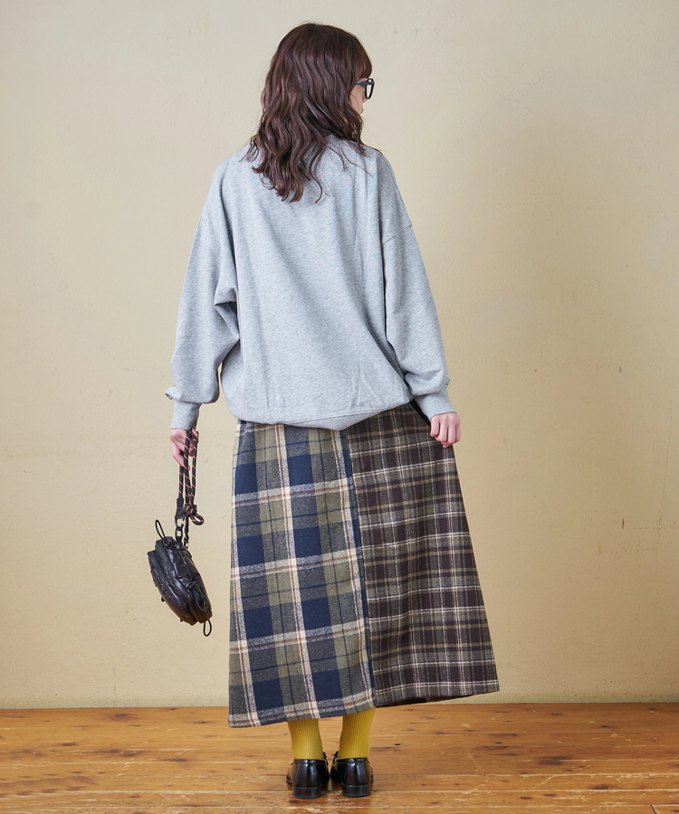 CUBE SUGAR(キューブシュガー) |【秋冬新作】ネルチェック ラップ風 スカート