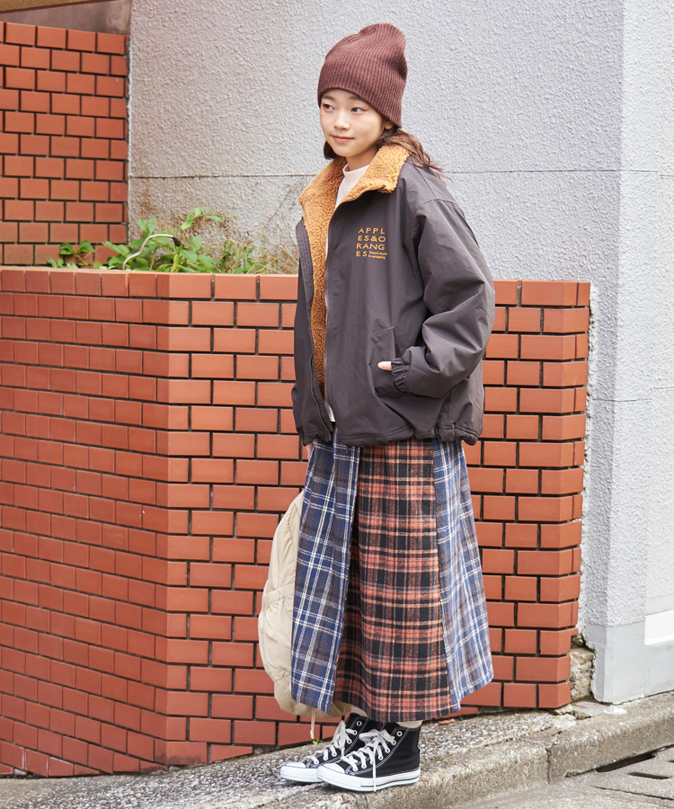 CUBE SUGAR(キューブシュガー) |【秋冬新作】ネルチェック ラップ風 スカート